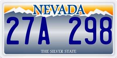 NV license plate 27A298