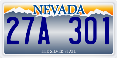 NV license plate 27A301