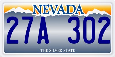 NV license plate 27A302