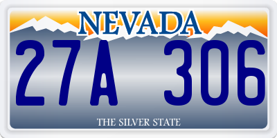NV license plate 27A306