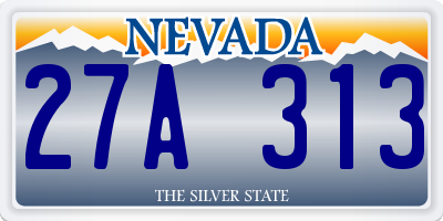 NV license plate 27A313