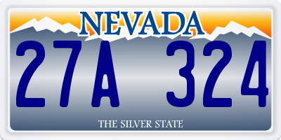 NV license plate 27A324