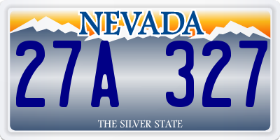 NV license plate 27A327