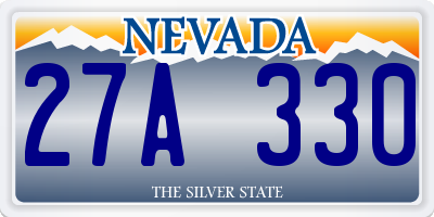 NV license plate 27A330