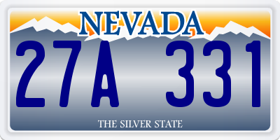 NV license plate 27A331