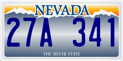NV license plate 27A341
