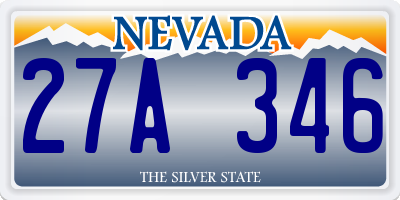 NV license plate 27A346