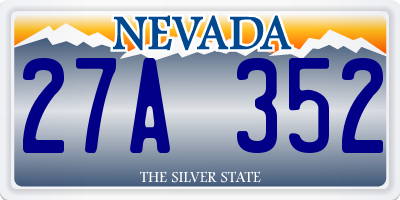NV license plate 27A352