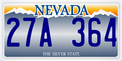NV license plate 27A364