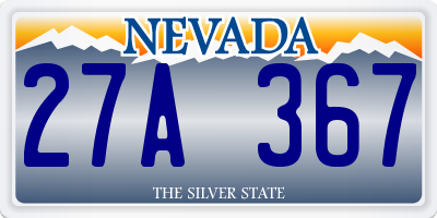 NV license plate 27A367
