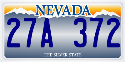 NV license plate 27A372