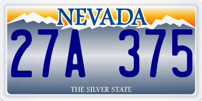 NV license plate 27A375