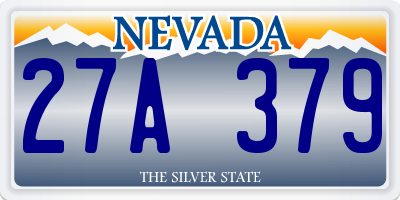 NV license plate 27A379