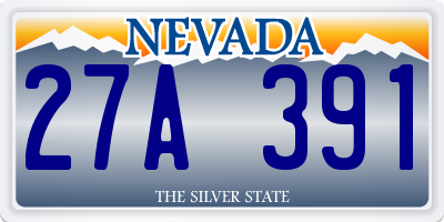 NV license plate 27A391