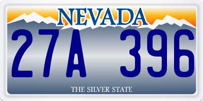 NV license plate 27A396