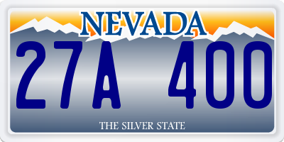 NV license plate 27A400