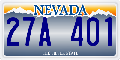 NV license plate 27A401