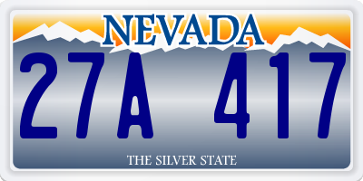 NV license plate 27A417