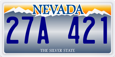 NV license plate 27A421