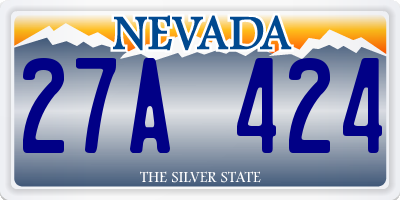 NV license plate 27A424