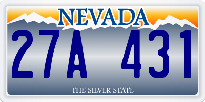 NV license plate 27A431