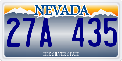 NV license plate 27A435