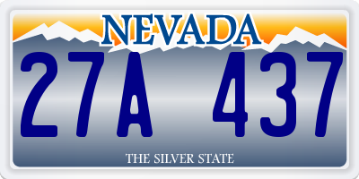 NV license plate 27A437