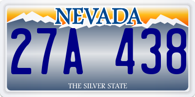 NV license plate 27A438