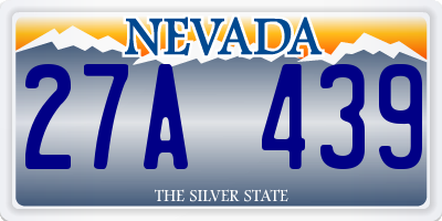 NV license plate 27A439