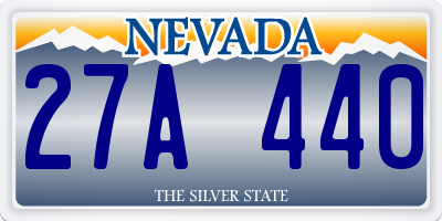NV license plate 27A440