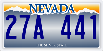 NV license plate 27A441