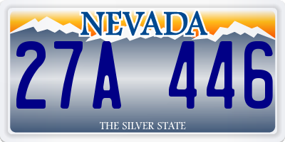 NV license plate 27A446