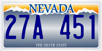 NV license plate 27A451