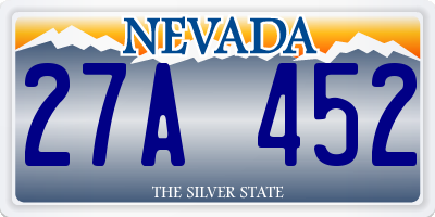 NV license plate 27A452
