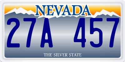 NV license plate 27A457