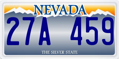 NV license plate 27A459