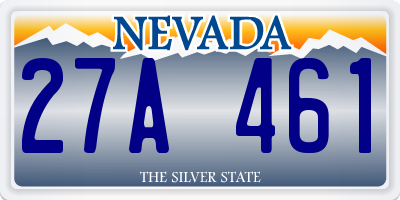 NV license plate 27A461