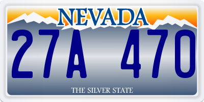 NV license plate 27A470