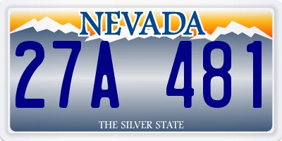NV license plate 27A481