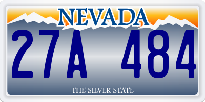 NV license plate 27A484
