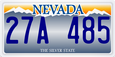 NV license plate 27A485