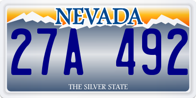 NV license plate 27A492