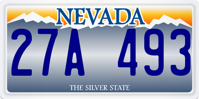 NV license plate 27A493