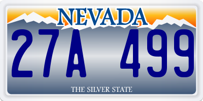 NV license plate 27A499