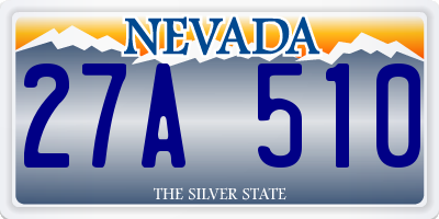 NV license plate 27A510
