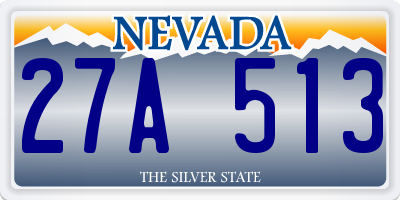 NV license plate 27A513