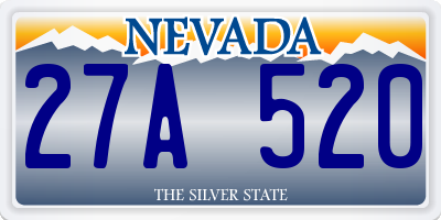 NV license plate 27A520