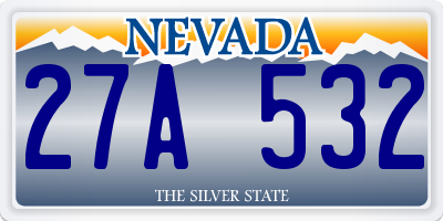 NV license plate 27A532