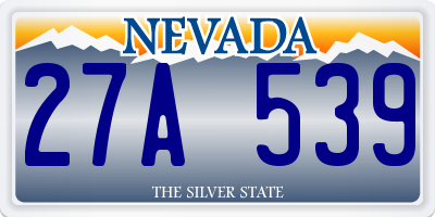 NV license plate 27A539