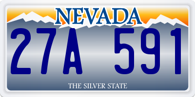 NV license plate 27A591